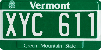 VT license plate XYC611