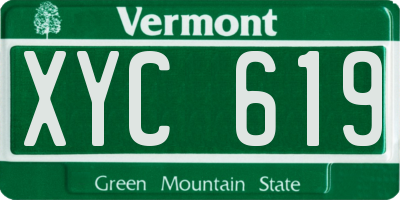 VT license plate XYC619