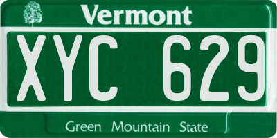 VT license plate XYC629