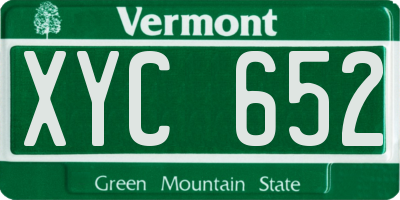 VT license plate XYC652