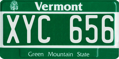 VT license plate XYC656