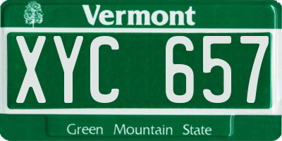 VT license plate XYC657