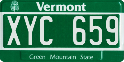 VT license plate XYC659