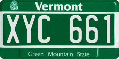 VT license plate XYC661