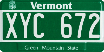 VT license plate XYC672
