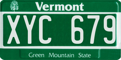 VT license plate XYC679