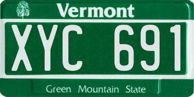 VT license plate XYC691