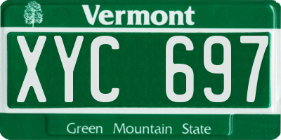 VT license plate XYC697