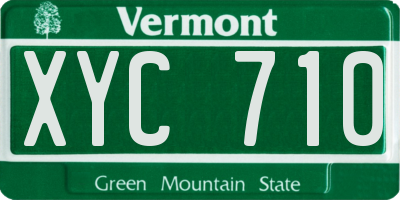 VT license plate XYC710
