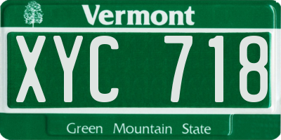 VT license plate XYC718