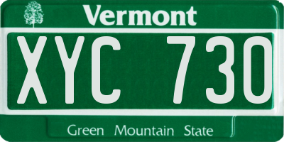 VT license plate XYC730