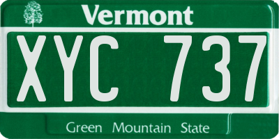 VT license plate XYC737