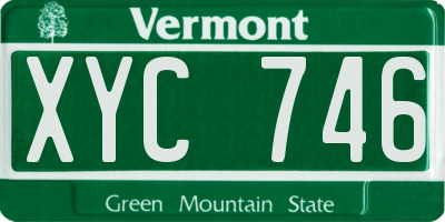 VT license plate XYC746