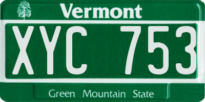 VT license plate XYC753
