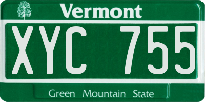 VT license plate XYC755