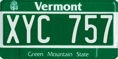VT license plate XYC757