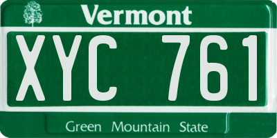 VT license plate XYC761