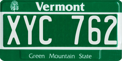 VT license plate XYC762