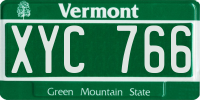 VT license plate XYC766