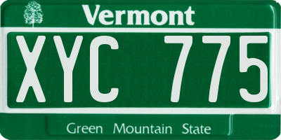 VT license plate XYC775
