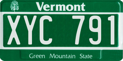 VT license plate XYC791