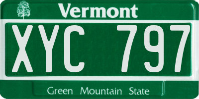 VT license plate XYC797