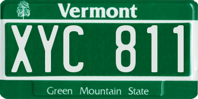 VT license plate XYC811