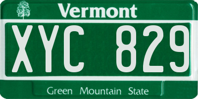 VT license plate XYC829