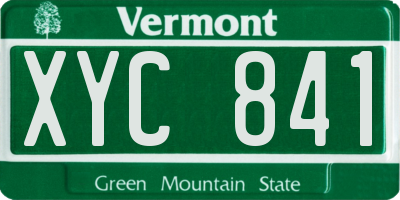 VT license plate XYC841