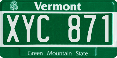 VT license plate XYC871
