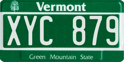 VT license plate XYC879