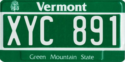 VT license plate XYC891