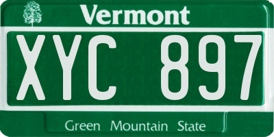 VT license plate XYC897