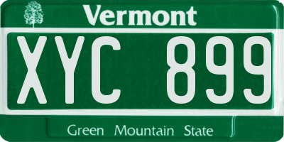 VT license plate XYC899