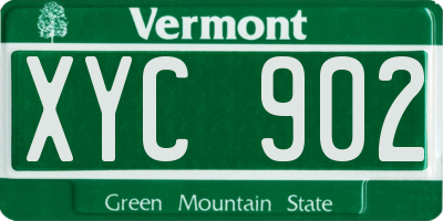 VT license plate XYC902