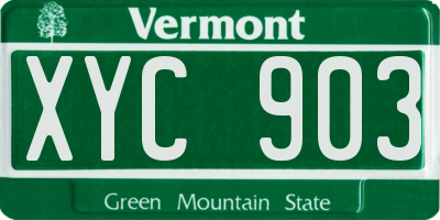 VT license plate XYC903