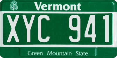 VT license plate XYC941