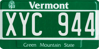 VT license plate XYC944