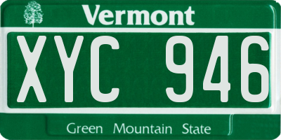 VT license plate XYC946