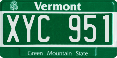 VT license plate XYC951