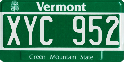 VT license plate XYC952