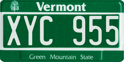 VT license plate XYC955