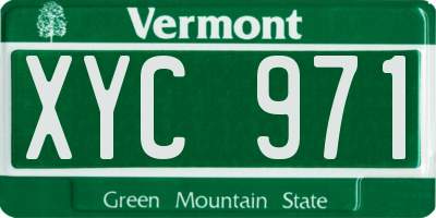 VT license plate XYC971