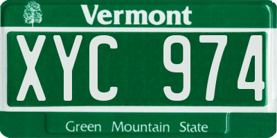 VT license plate XYC974