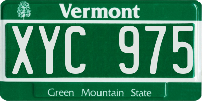 VT license plate XYC975