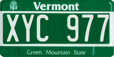 VT license plate XYC977