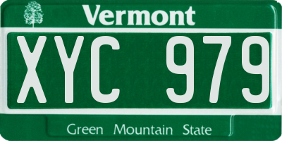 VT license plate XYC979