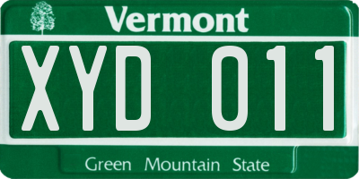 VT license plate XYD011