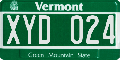 VT license plate XYD024