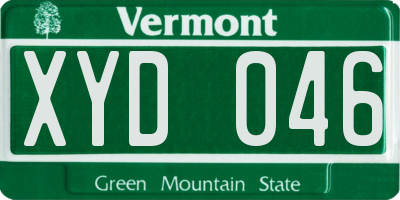 VT license plate XYD046
